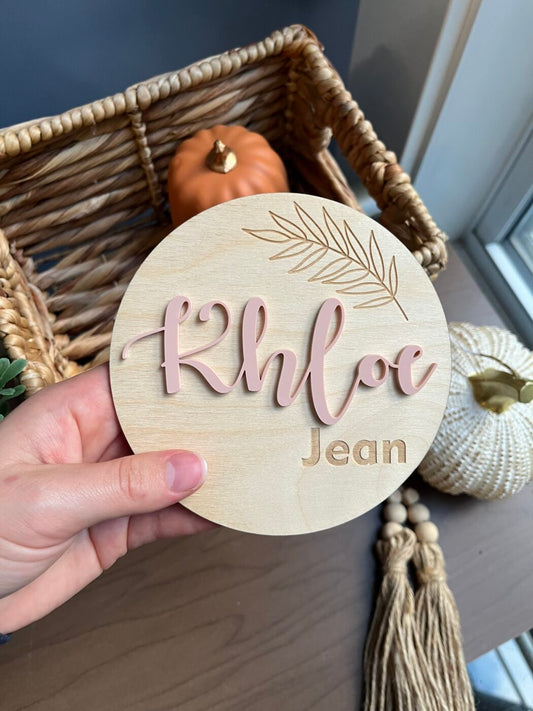 Baby Name Announcement Sign