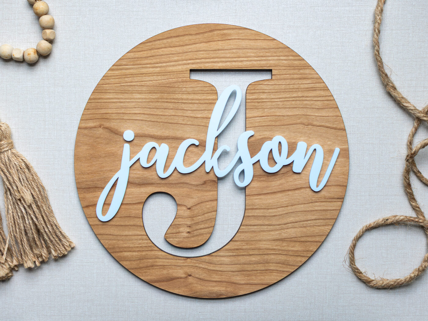 Initial Cut-out Name Sign