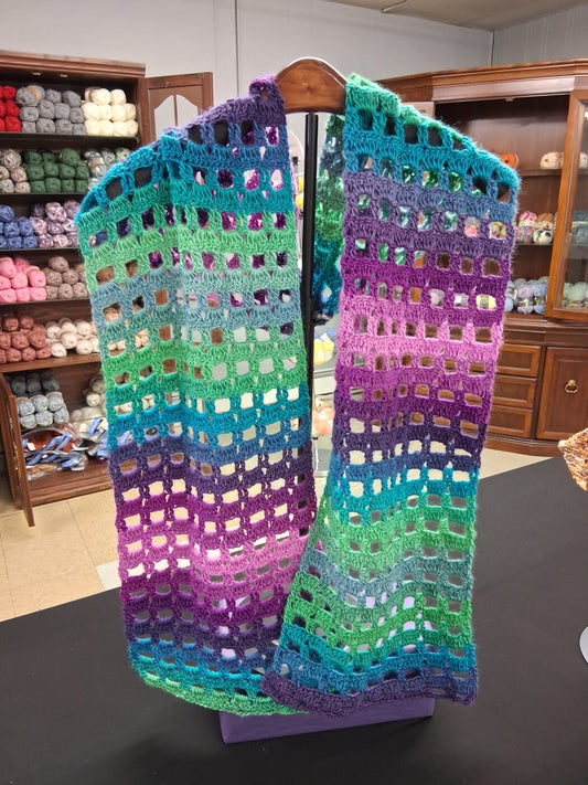 Crochet Open Square Scarf