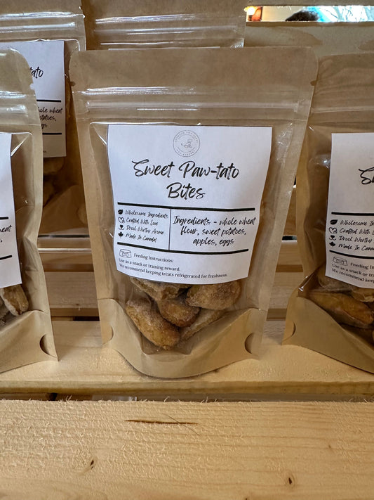 Sweet Paw-tato Bites - Baked Dog Treats