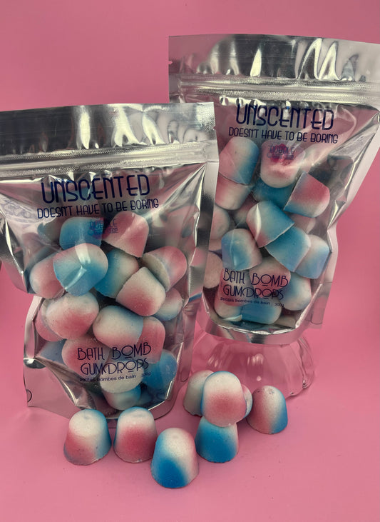 Unscented Bathbomb Gumdrops (Bag of 24)