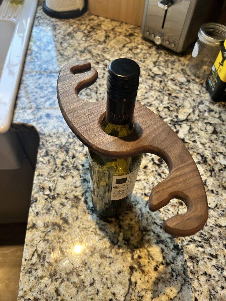 Distressed Craftsman curvey wine caddy