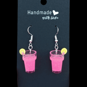 Summer Drink Earrings (Pink)