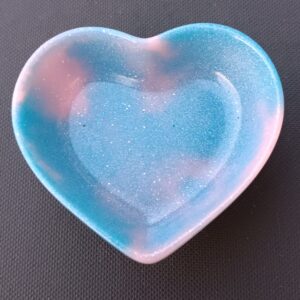 Heart Trinket Dish (Baby Blue & Pink)