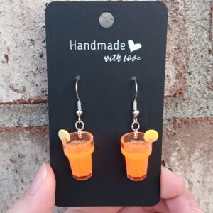 Summer Drink Earrings (Orange)
